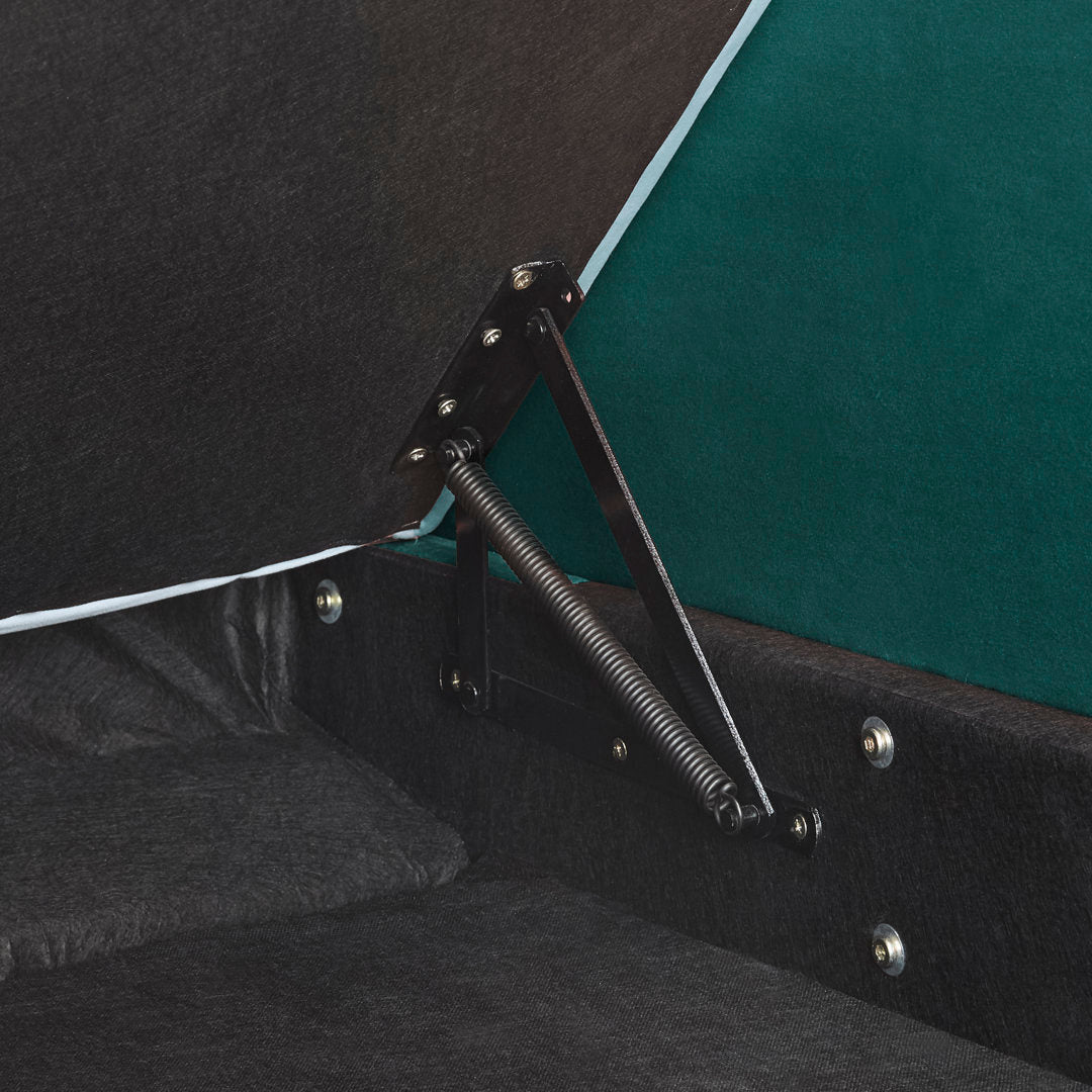Gaven Armless Reclining Foam Chaise Lounge with Storage Mercury Row® Teen Upholstery Color: Dark Green/Light Green