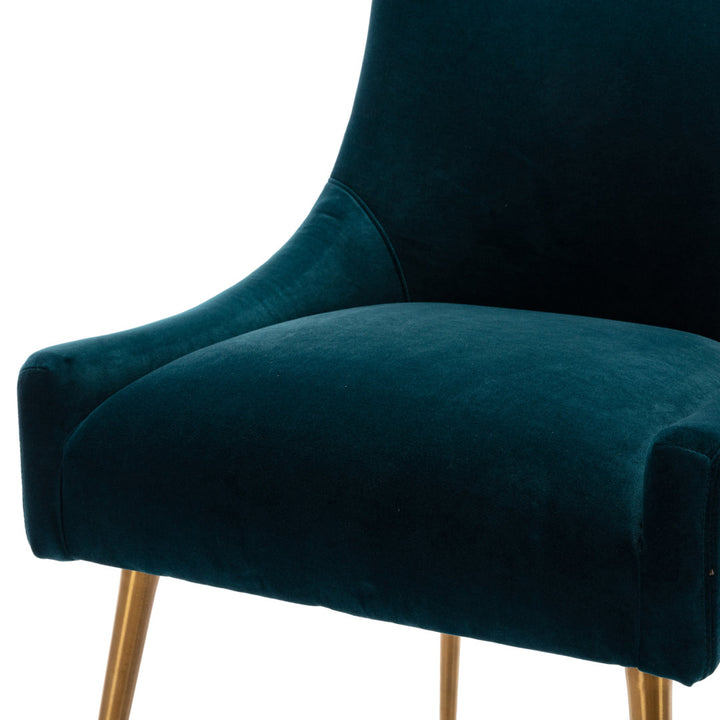 Magallanes Velvet Upholstered Side Chair (Set of 2) Willa Arlo™ Interiors Upholstery Color: Lake Green