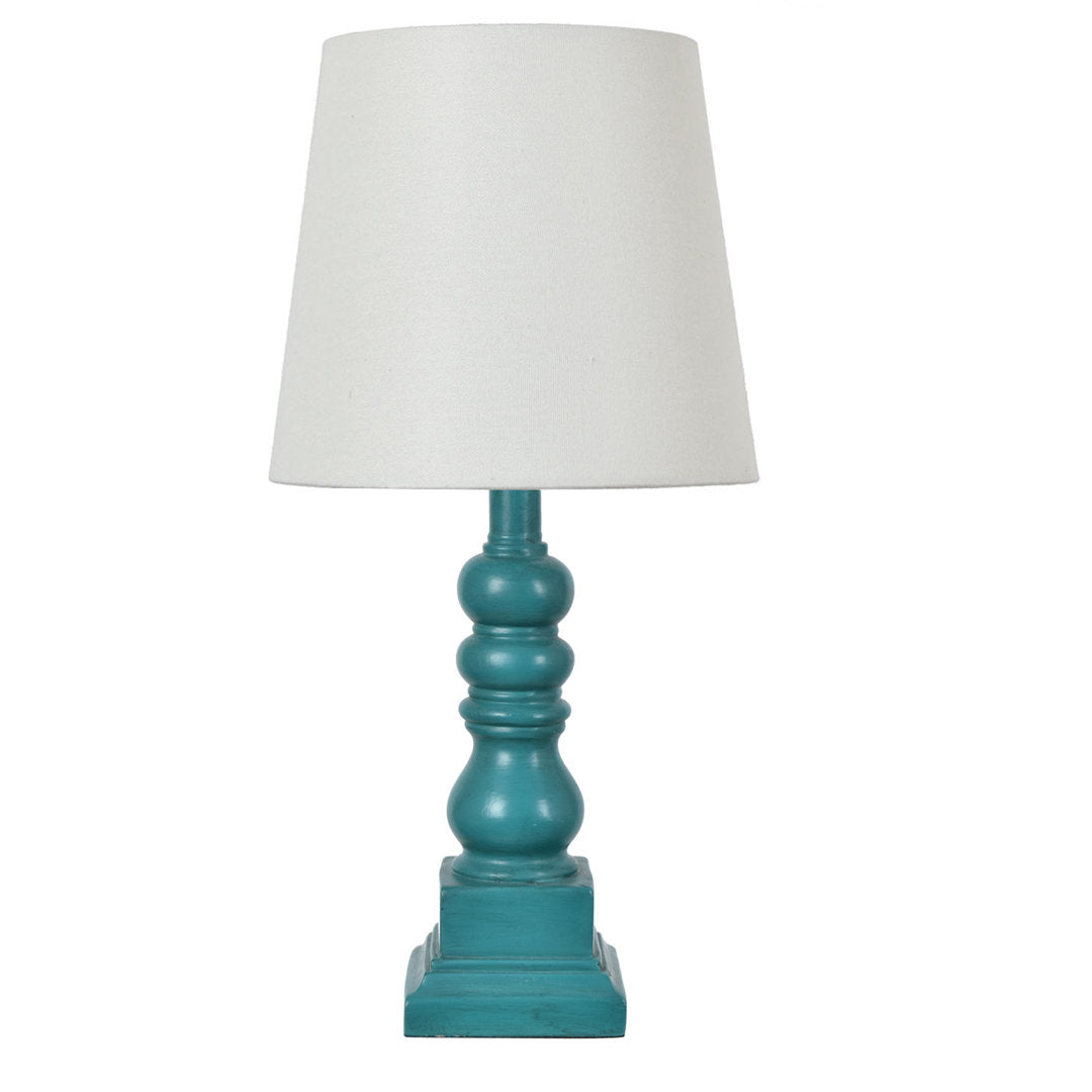 Whittier 19" Resin Table Lamp Ophelia & Co. Base Color: Blue, Shade Color: White