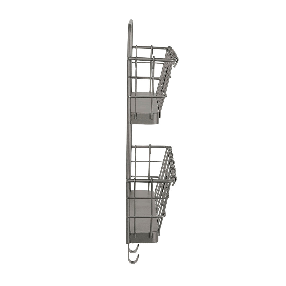 Dickinson 2-Tier Letter Holder Organizer with Wall Baskets Williston Forge Finish: Gray