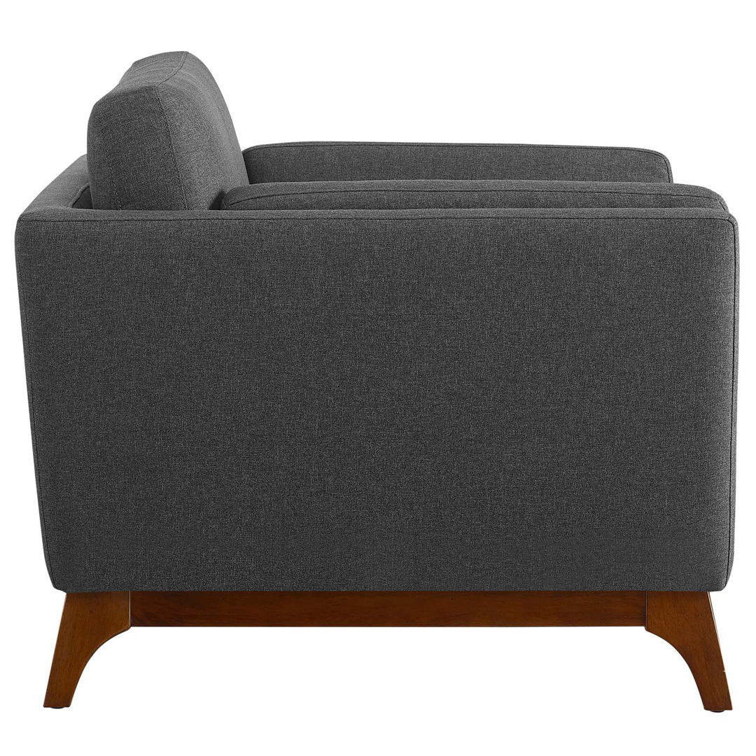 Bartouille Upholstered Fabric Armchair Union Rustic Fabric: Gray Polyester