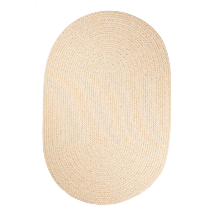 Smyth Handmade Cream Indoor/Outdoor Area Rug August Grove® Rug Size: Oval 4' x 6'