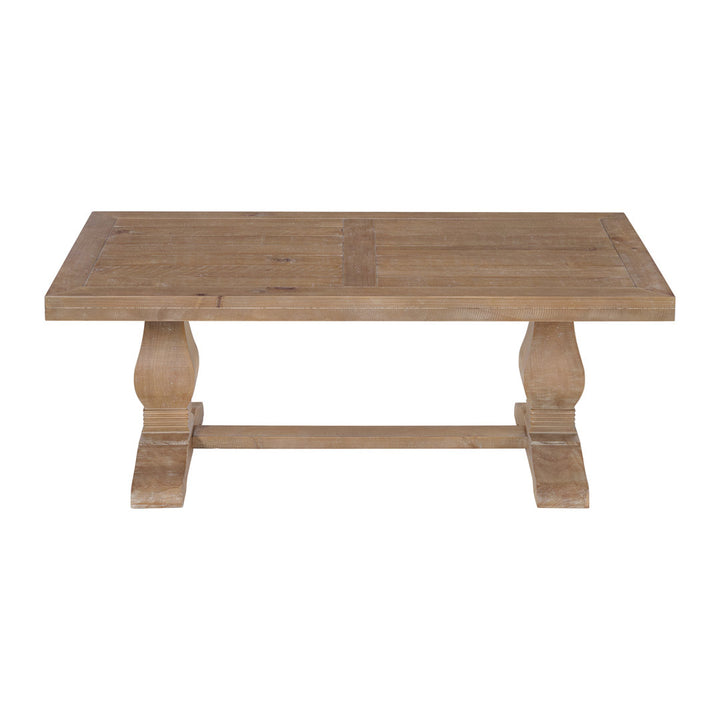 Sarcoline Solid Wood Pedestal Coffee Table The Twillery Co.® Table Top Color/Table Base Color: Driftwood