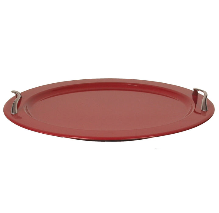 Forman Enameled Galvanized Serving Tray Ebern Designs Color: Red