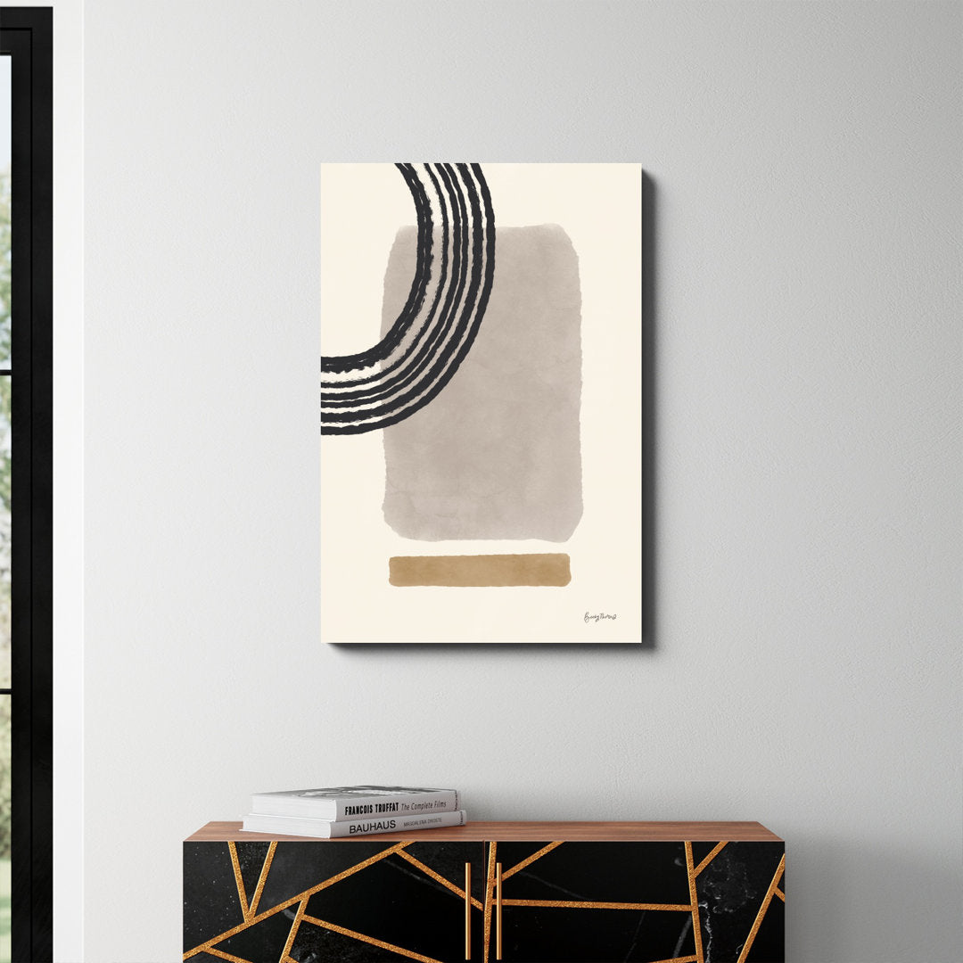 Geo Abstract III Neutral by Becky Thorns - Print on Canvas Mercury Row® Size: 36" H x 24" W   Format: Unframed, Mat Included: No