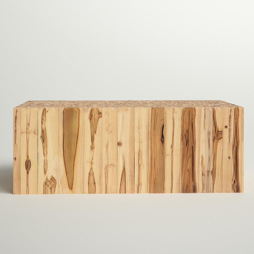 Jelle Solid Wood Coffee Table Millwood Pines