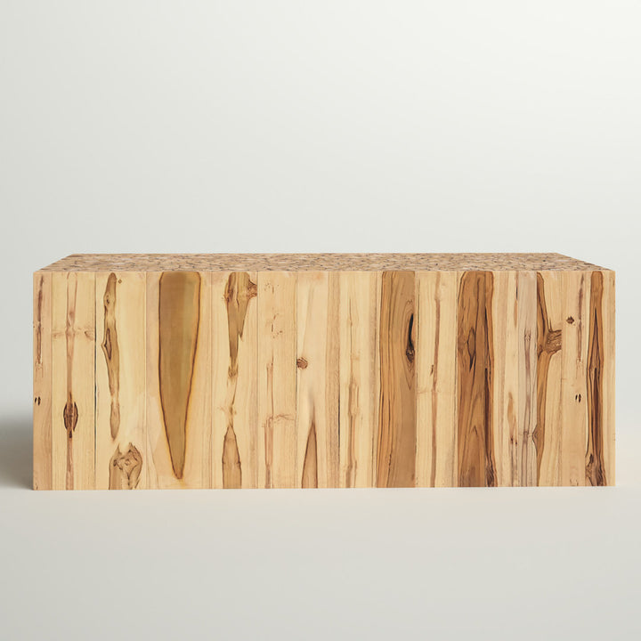 Jelle Solid Wood Coffee Table Millwood Pines