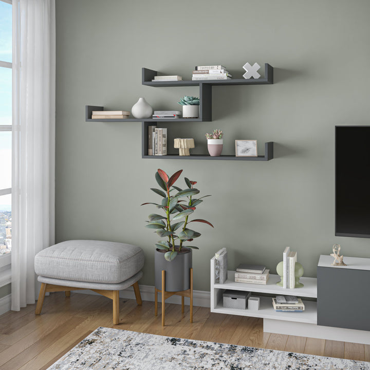 Ramage 3 Piece Accent Shelf Mercury Row® Finish: Anthracite