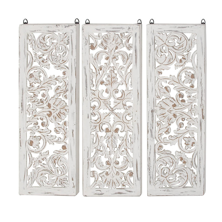 Wooden Handmade Intricately Carved Floral Home Wall Decor Kelly Clarkson Home