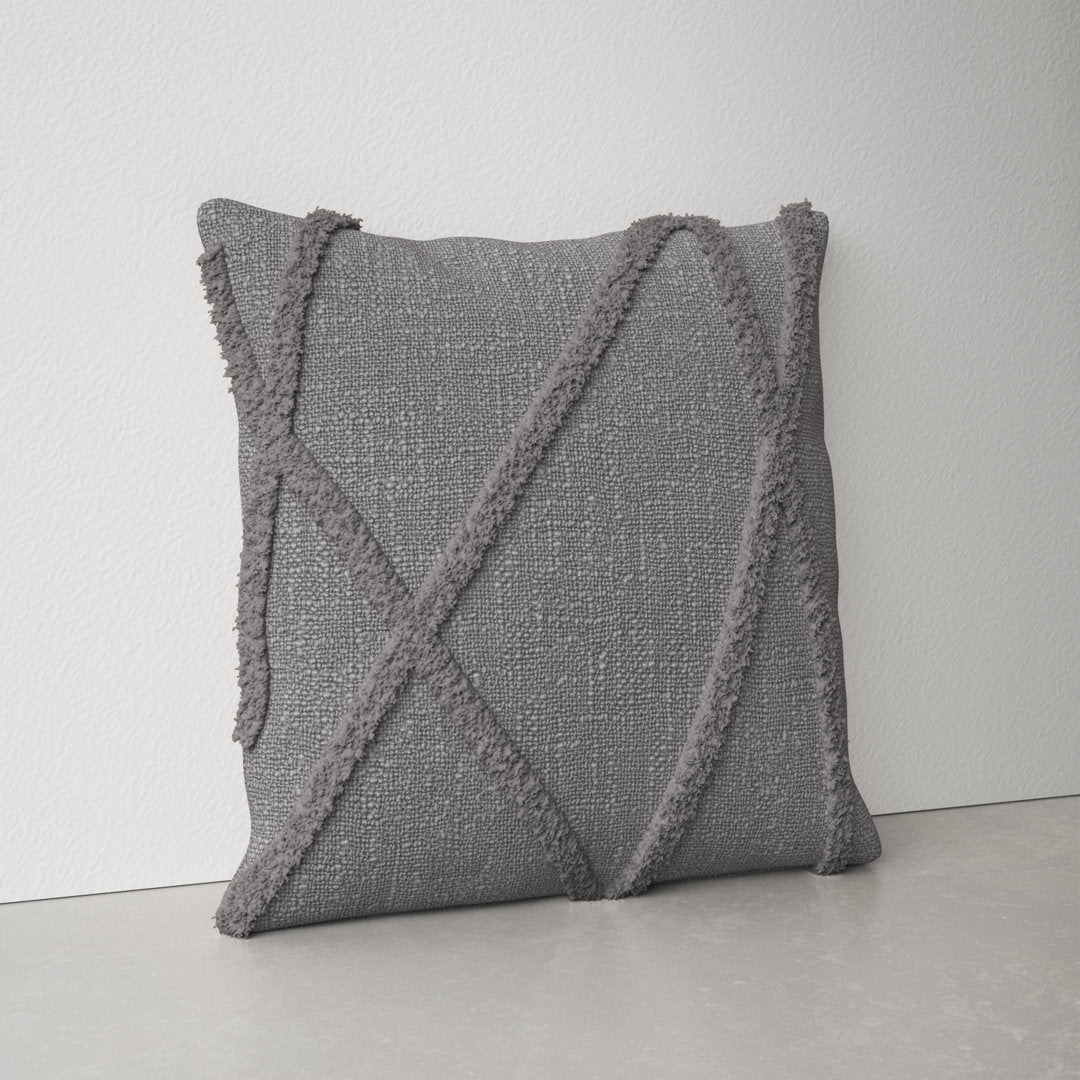 Tracey Square Cotton Pillow Cover & Insert AllModern Color: Blue Size: 24"H x 24"W Shape: Square