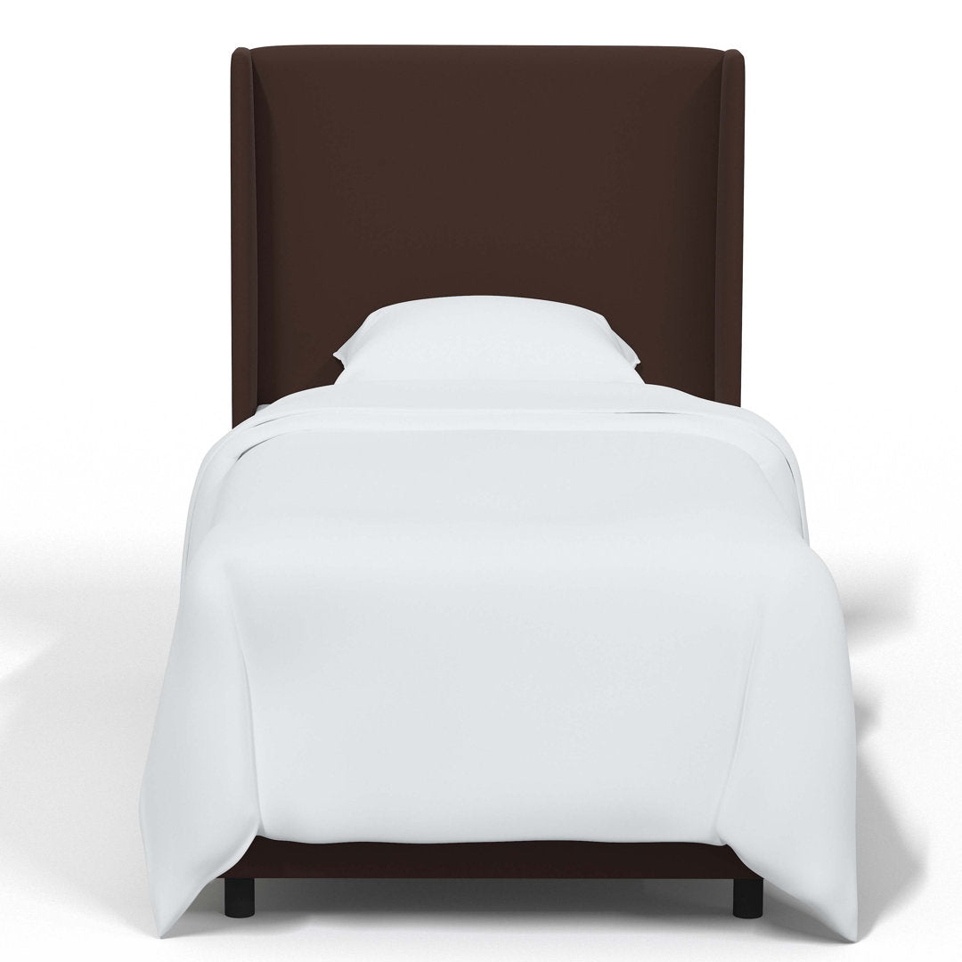 Tilly Upholstered Bed Joss & Main Color: Classic Chocolate Velvet Size: Twin