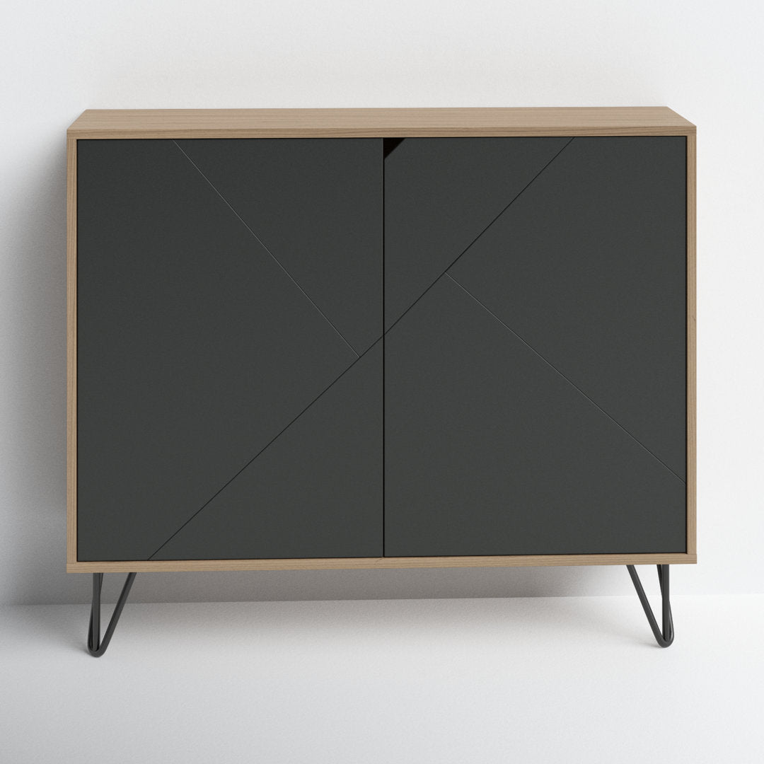 Azerion 2 - Door Accent Cabinet Wade Logan® Color: Nutmeg/Charcoal