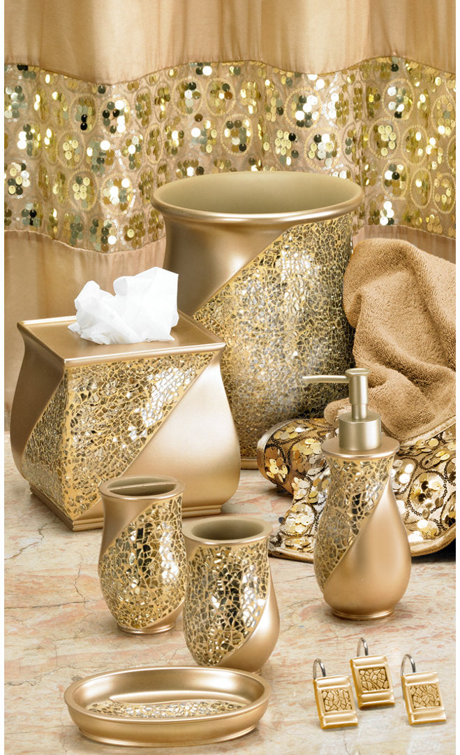 Channce Champagne 6 Piece Bathroom Accessory Set Mercer41