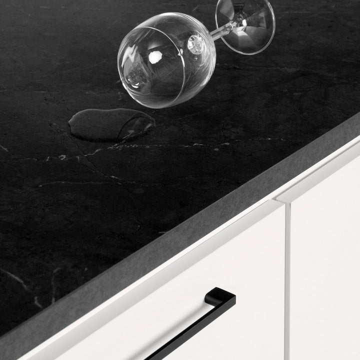 Myro 47.25'' Wide Kitchen Island South Shore Base Finish: Black