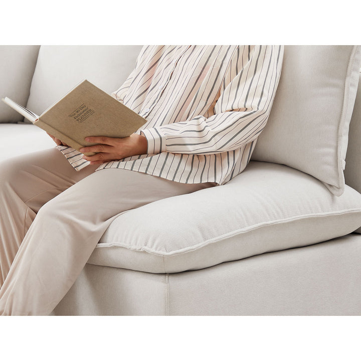 Rayners 5 - Piece Upholstered Sectional Latitude Run® Fabric: Beige 100% Polyester