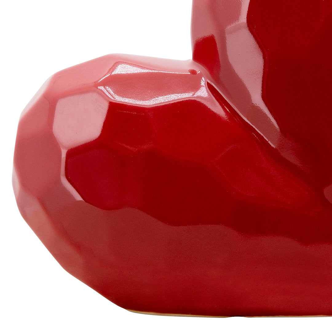 Modern Heart Novelty Sculpture Etta Avenue™ Teen Size: 8" H x 3" W x 8" D Finish: Red