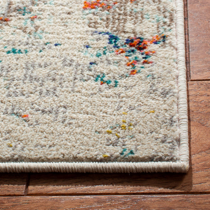 Felty Abstract Cream/Orange/Blue Rug Langley Street® Rug Size: Round 6'7"