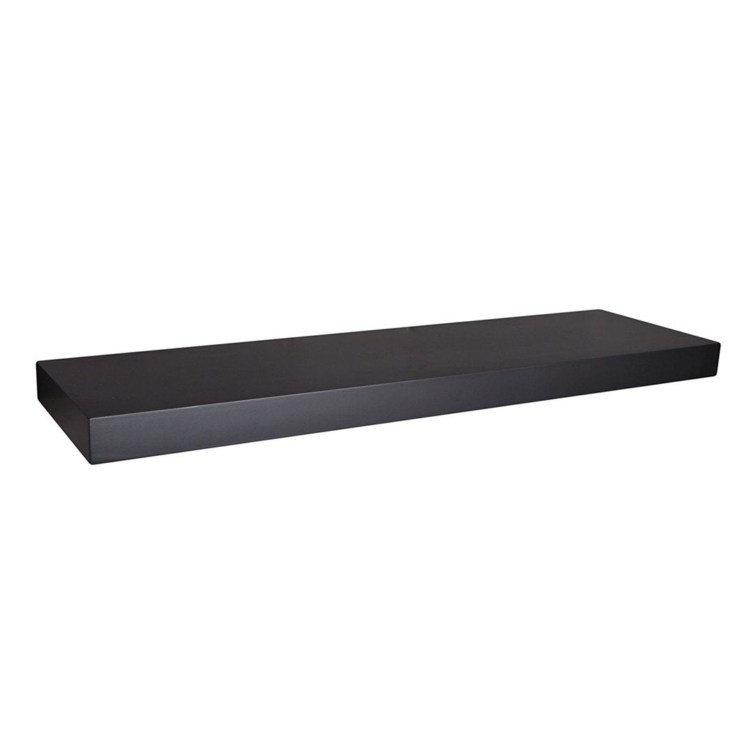 Himmelmann Floating Shelf Ebern Designs Size: 1.25" H x 36" W x 7.25" D Finish: Black