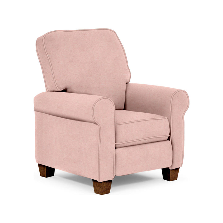 Aghancrossy 35'' Wide Manual Standard Recliner Wayfair Custom Upholstery™ Fabric: Blush Pink Geometric Performance