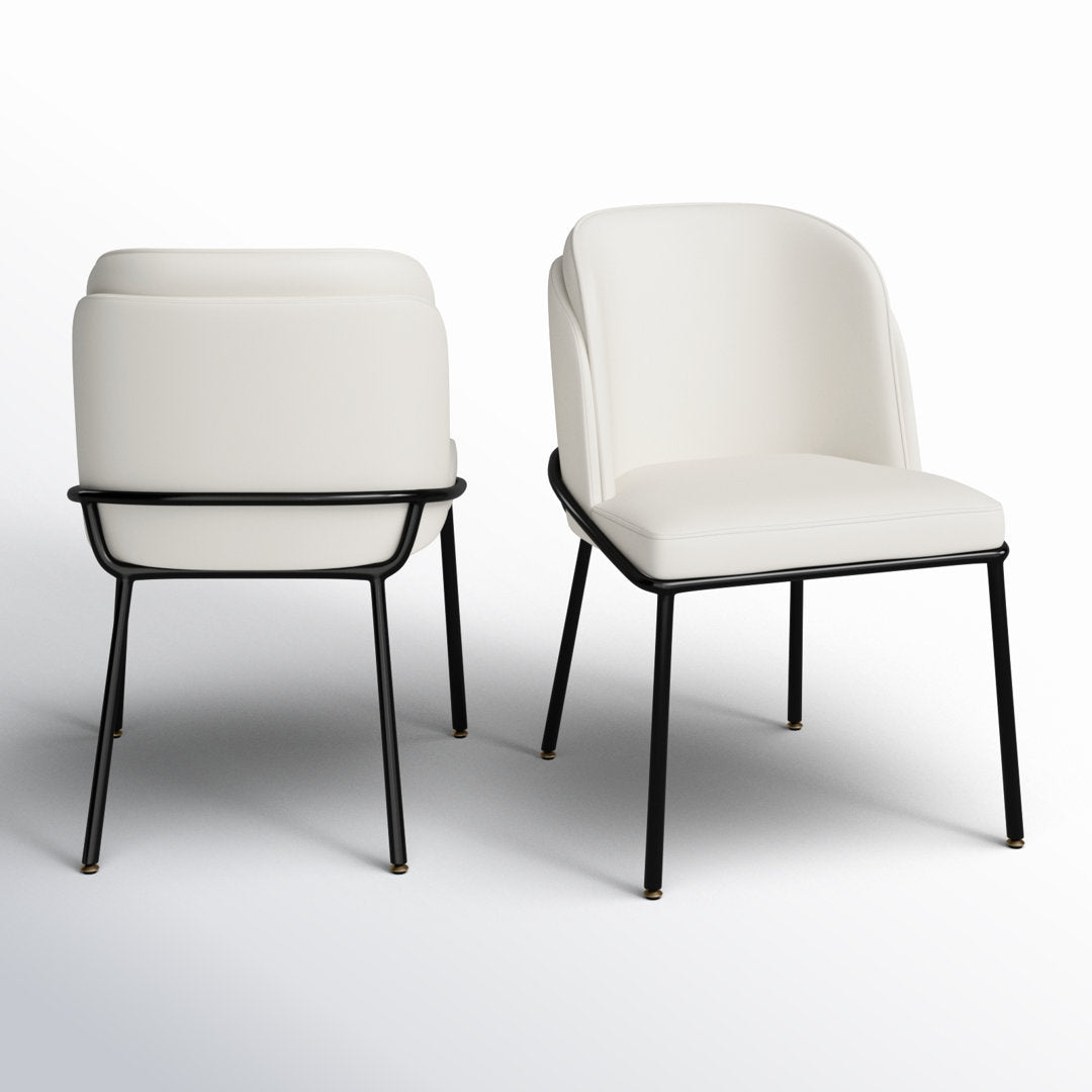 Philpott Faux Leather Dining Chair, Set Of 2 (Set of 2) Trent Austin Design® Upholstery Color: White