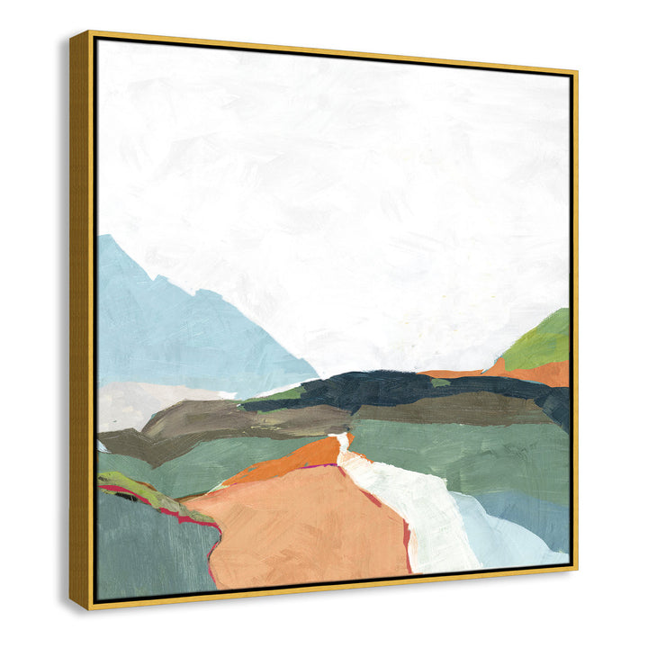 April Morning - Floater Frame Painting on Canvas Joss & Main Size: 37.5" H x 37.5" W x 2" D Format: Gold