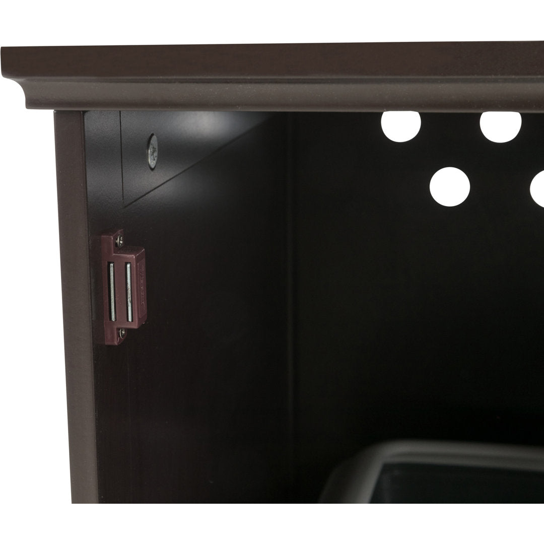 TRIXIE Small Cat Litter Box Enclosure Hide Litter Indoor Cat Home Cat Furniture Accent Table TRIXIE Color: Brown