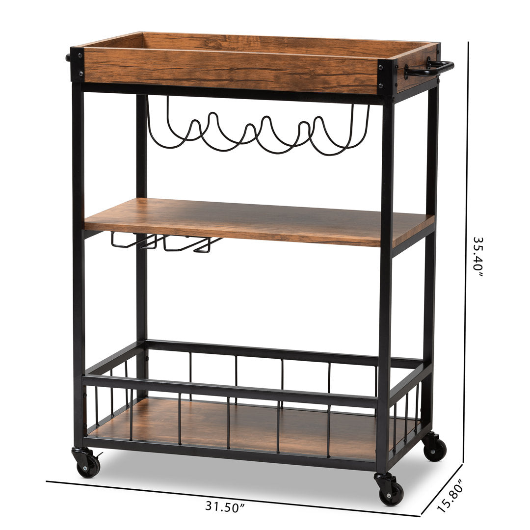 Raelynn Mobile Metal Bar Cart Sand & Stable™