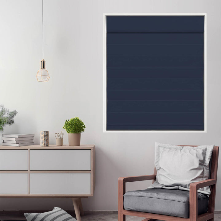 Cordless Blackout 100% Cotton Roman Shade with Cellular Shade Backing Symple Stuff Size: 58"W x 72"L Finish: Navy