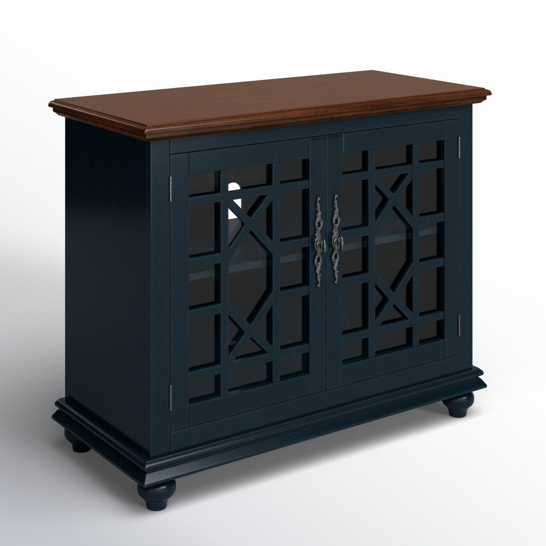 Ahmara 2 - Door Accent Cabinet Three Posts™ Color: Coffee Walnut/Catalina Blue