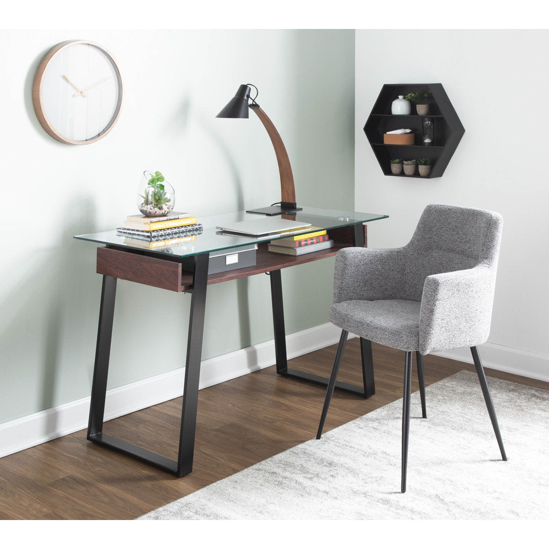 Cedeno Upholstered Dining Chair (Set of 2) Mercury Row® Upholstery Color: Gray