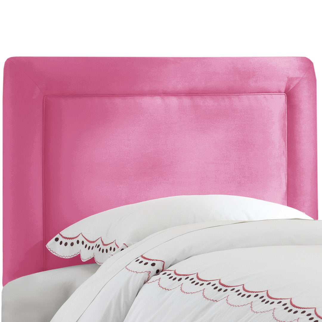 Rowberrow Upholstered Panel Headboard Mercury Row® Size: Twin Upholstery: Hot Pink Performance Microsuede