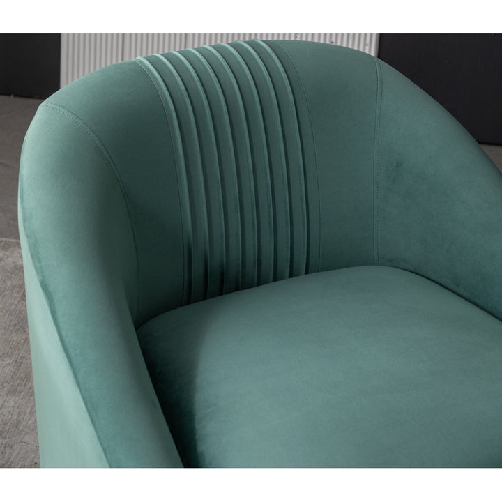Arrun 28" W Velvet Swivel Barrel Chair (Set of 2) Wade Logan® Fabric: Teal Velvet