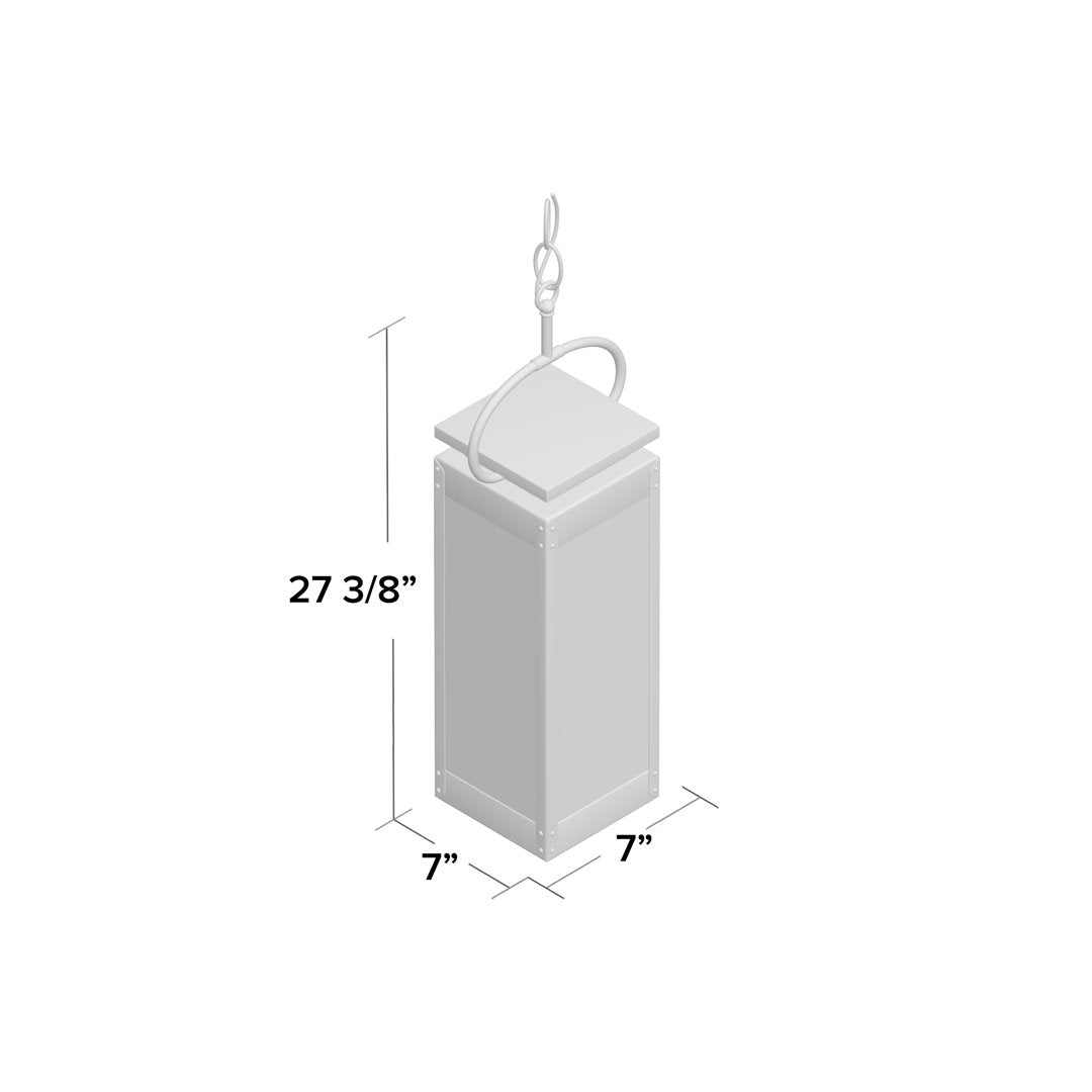 Ola Stainless Steel 1 -Bulb 27.38" H Outdoor Hanging Lantern Beachcrest Home™