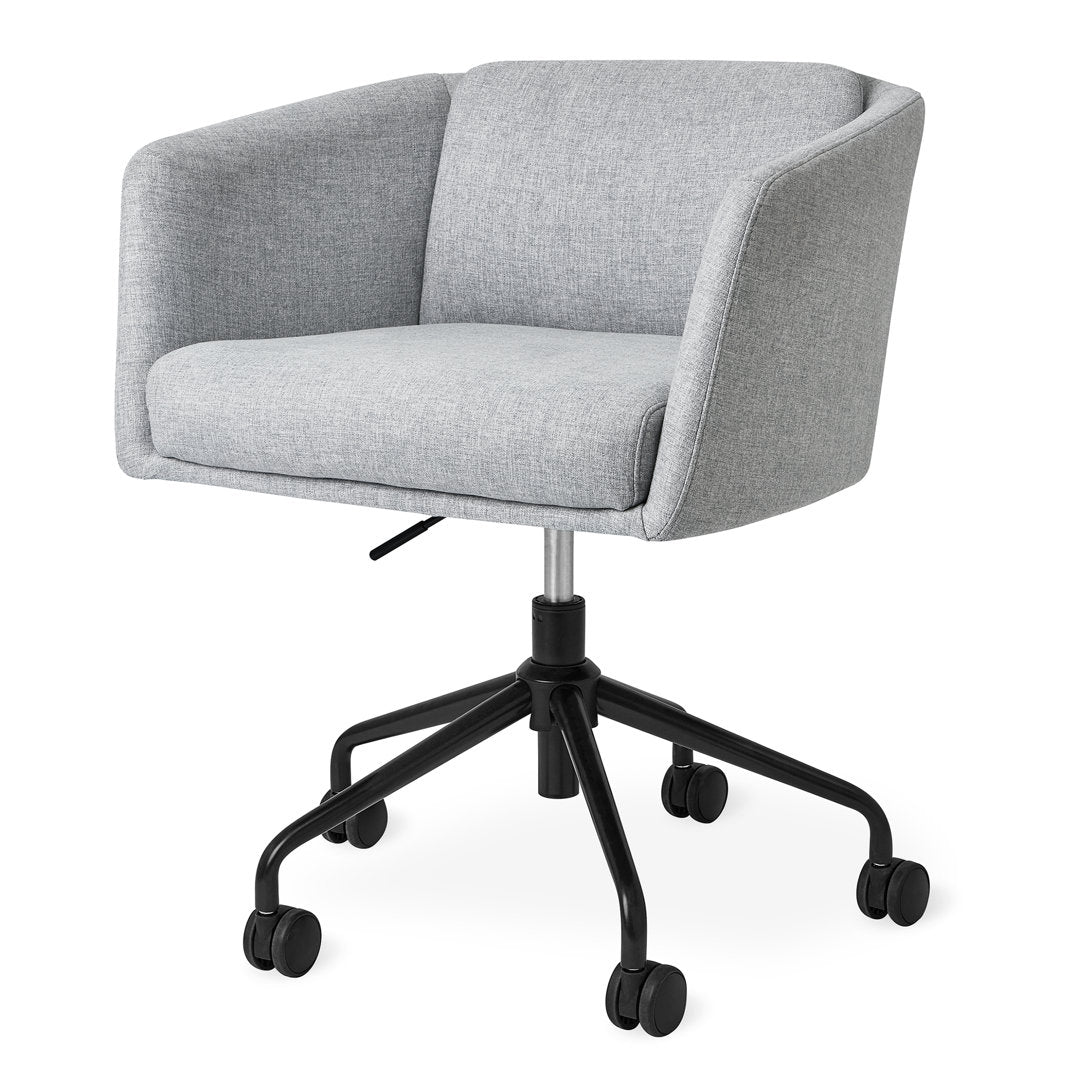 Radius Chair Gus* Modern Upholstery: Bayview Silver Performance Twill