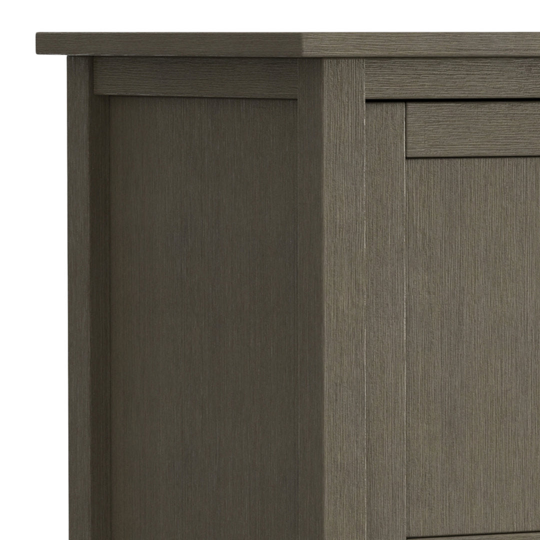 Warm Shaker SOLID WOOD TV Media Stand iFor TVs up to 50 inches Simpli Home Color: Farmhouse Gray