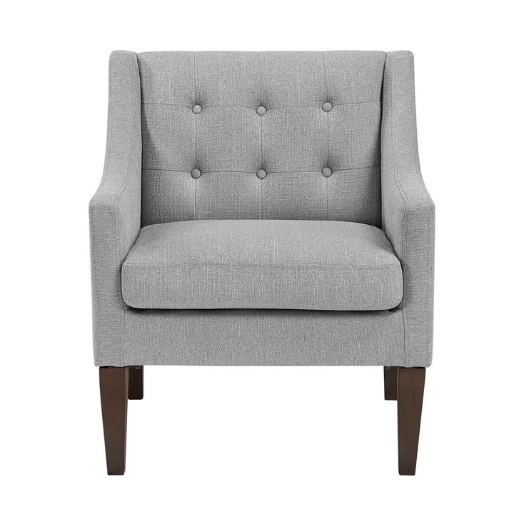 Clopton 26" Wide Mid-Century Modern Tufted Accent Armchair Hashtag Home Fabric: Gray Polyester Blend