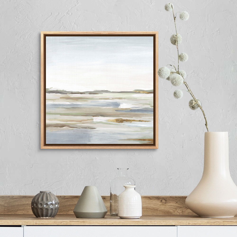 Vastness II by Eva Watts - Painting Print Wade Logan® Size: 17.25" H x 17.25" W x 1.75" D Format: Natural Floating Frame Canvas