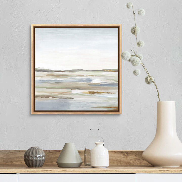 Vastness II by Eva Watts - Painting Print Wade Logan® Size: 17.25" H x 17.25" W x 1.75" D Format: Natural Floating Frame Canvas