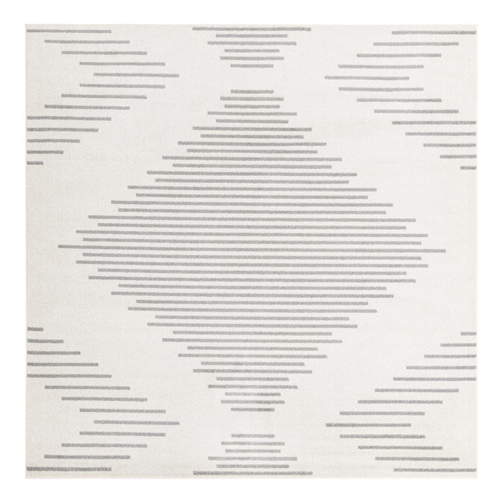 Cohutta Geometric Grey and Ivory Area Rug The Twillery Co.® Rug Size: Square 9'10"