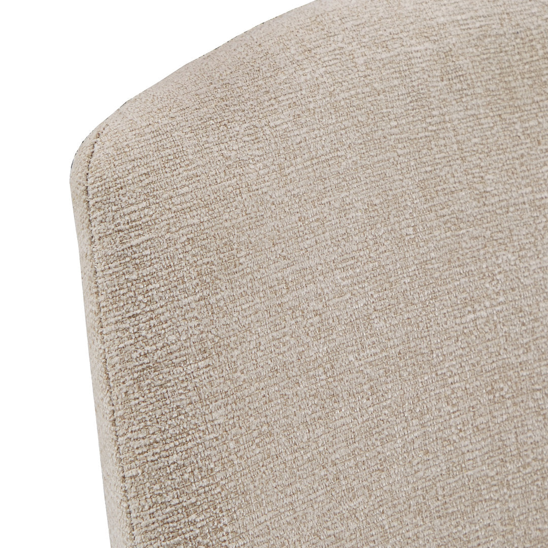 Moeller Upholstered Side Chair (Set of 2) Wade Logan® Upholstery Color: Beige , Leg Color: Iron Gray