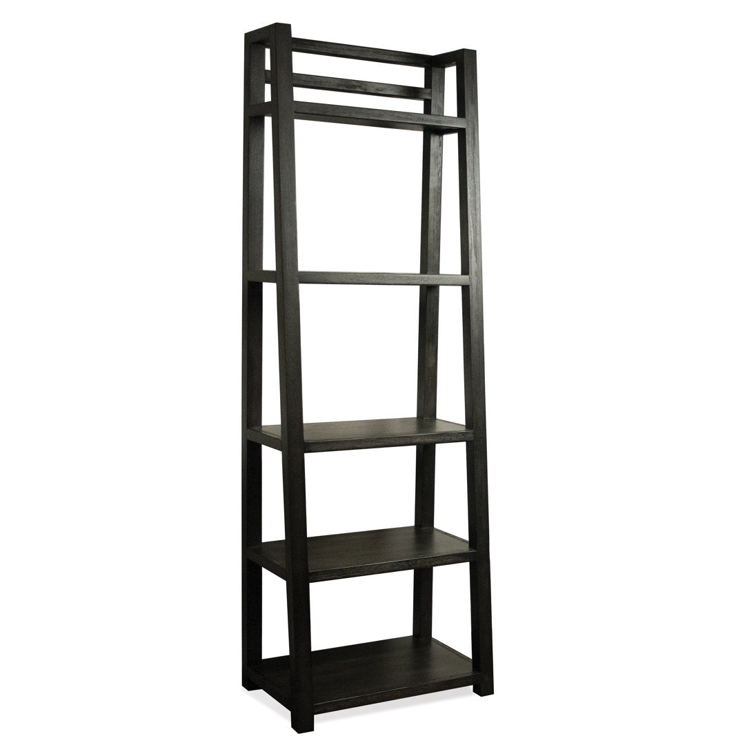Bridgnorth 72" H x 24" W Solid Wood Ladder Bookcase Greyleigh™ Color: Ebonized Acacia