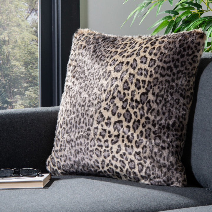 Faux Leopard Throw Pillow Safavieh