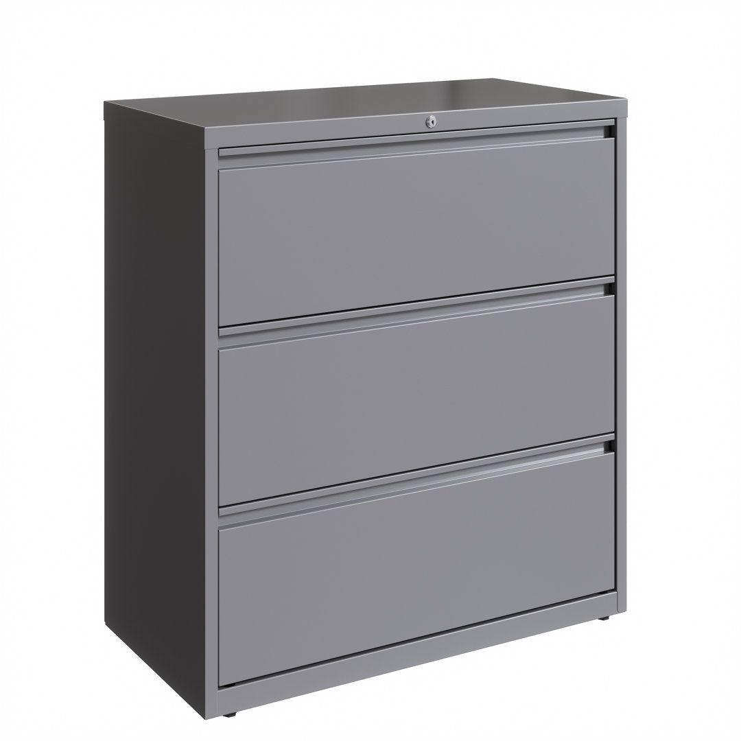 3-Drawer Lateral Filing Cabinet CommClad Color: Arctic Silver