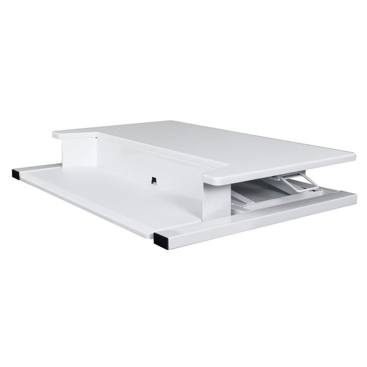 West Wick Height Adjustable Standing Desk Converter Symple Stuff Color (Top/Frame): White/White