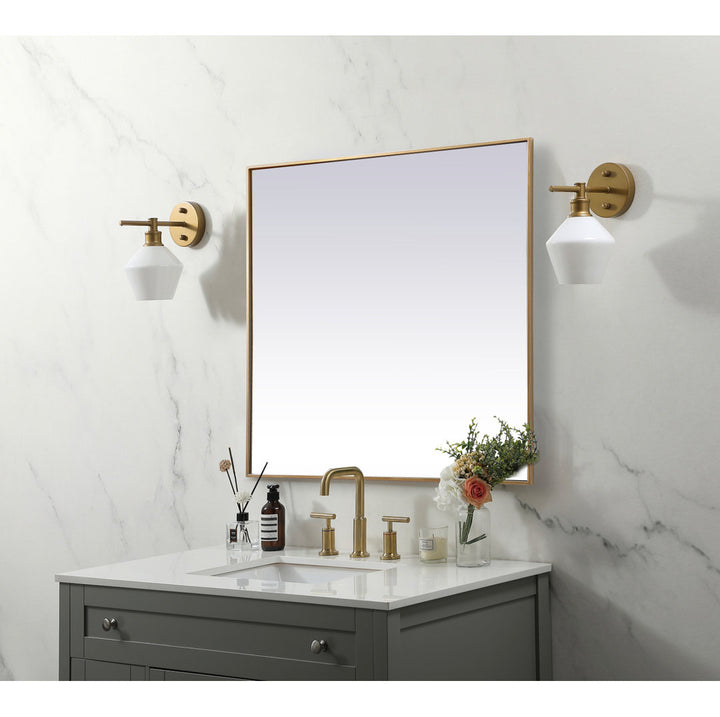 Valparaiso Accent Mirror Wade Logan® Size: 42"  x 42"  Finish: Brass