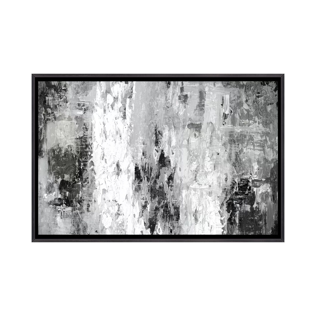 Black And White Abstract IV by PI Studio - Wrapped Canvas Print The Twillery Co.® Size: 40" H x 60" W x 1.5" D Format: Distressed Black Framed
