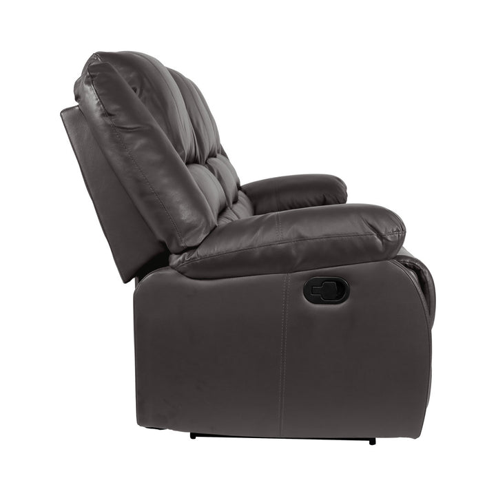 Jianyu 82" Faux Leather Pillow Top Arm Reclining Sofa Red Barrel Studio® Fabric: Brown Faux Leather