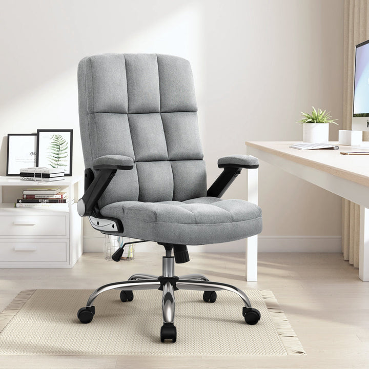 Ergonomic Office Chair Velvet and Teddy Fleece Fabric Inbox Zero Upholstery Color: Gray