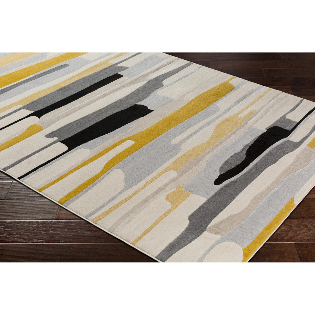 Dimond Striped Mustard/Gray/Beige Area Rug Wade Logan® Rug Size: Rectangle 8'10" x 12'3"