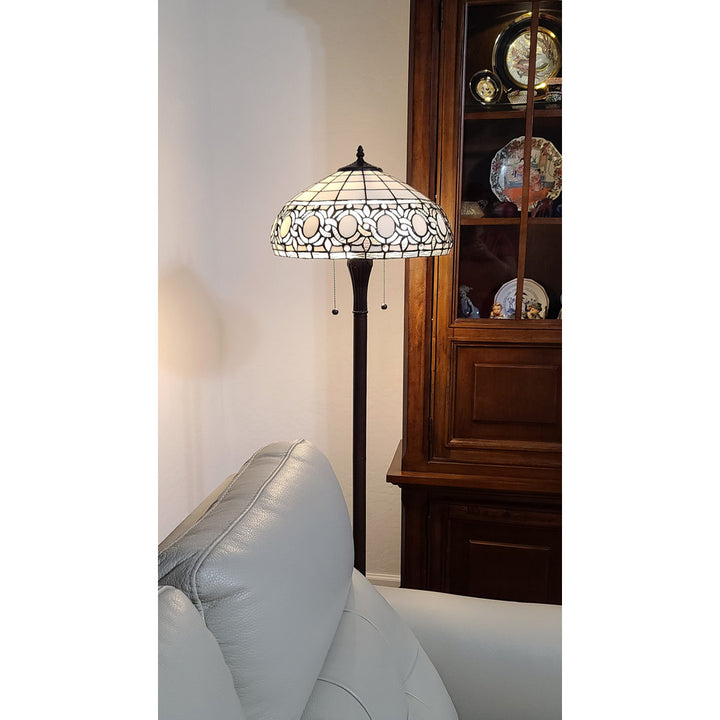 Tiffany 63" Reading Floor Lamp Amora Lighting